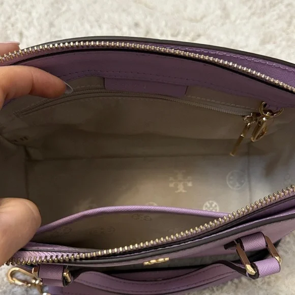 NWOT Tory Burch Lavender Emerson Mini Top Zip Tote - Picture 7 of 9